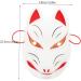 Garneck Fuchsmaske Half Face Cosplay Mask | White Japanese Fox Masquerade Mask for Parties & Festivals | Anbu Fox Dress Up Decoration - Buy Online on GoSupps.com