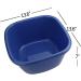 Saedy 18 Quart Deep Plastic Washing Basin Large Dish Basin Pan Square Dish Tub Blue - Buy Online on GoSupps.com