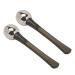 Sonew 2Pcs Eye Cream Applicator Zinc Alloy Roller Balls Cream Scoop Eye Care Applicator Wand Stick for Depuffer Massage Reduction