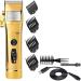 Professional Hair Clipper Adjustable Fading Blending Hairdressing Hair Clipper Men Professional Hair Trimmer Electric Beard Hair Cutting Tool(Gold)