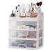 PTBSZCWY Makeup Organizer with 3 Drawers, Cosmetic Display Cases, Makeup Storage Box (3 Drawers)