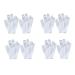 Healifty peeling bathroom gloves Five fingers full -tone color practical body washer shower gloves for adult bathroom child (white color 8pcs)