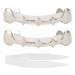 Hip Hop Teeth Bracket Brace Brass Material Multipurpose Wearable for Music Concerts Halloween for Party (Silver)