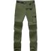 Men's Waterproof Quick Dry Hiking Pants - Lightweight Outdoor Fishing Work Pants 34 Army Green - Buy Online on GoSupps.com