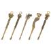 Abaodam 5pcs Vintage Ear Spoons Antique Ear Spoon Pick Shovel Scoop Earwax Remover Ear Cleaner Ear Wax Removal Tools Tiny Spoon for Filling Vials