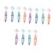 Angoily 12 Pack Denture Toothbrush With Fine Nylon Bristles