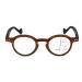 Multifocus Reading Glasses For Men Women Trendy Wood Grain Round Frame Glasses Anti Blue Light Readers(Couleur:Brown Grandeur:2.5x)