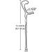 Forearm Crutches Adjustable Lightweight Adult Forearm Crutches Height-Adjustable Crutches with Rubber feet are Safe Lightweight Arm Crutch Prosperous - Buy Online on GoSupps.com