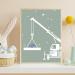 Waschilkind Construction Vehicles Poster Set - 8 A4 Posters for Kids' Room | Excavators Cranes Trucks & More in Blue & Green - Perfect for Baby & Boys D cor | Unframed - Buy Online on GoSupps.com