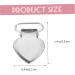 Premium Peach Heart Clips - 30 Pack Metal Pacifier Clips for Newborns | Stainless Steel Comforting Accessories 3.5x2.8cm - Buy Online on GoSupps.com