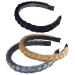 Zasvec 3-Piece Elastic Hair Bands - Slipproof Flannel Twisted Headbands for Women | Wide Hair Ripe in 3 Colors - Buy Online on GoSupps.com