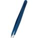 Rubis Tweezers Blue - Slanted Fine and Pointed - Eyebrow Tweezers - Slanted Tip for Hair Removal - Professional Tweezers