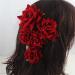 Red Rose Flower Hair Clip Comb - Bridal Wedding Hair Accessory for Girls and Women - Buy Online on GoSupps.com