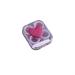 Nfegsiya contact lens container girl contact lens housing plastic-heart trip contact lens box with tweezettes-lens-stick kit (color: pink)