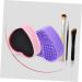 Mikikit Silicone Makeup Applicator & Cleaning Box - Pink Heart Shaped Brush Cleaner for All Makeup Brushes - Ideal for Quick & Easy Cleaning - Buy Online on GoSupps.com
