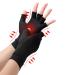 Copper Compression Arthritis Gloves Best Copper Infused Glove for Women and Men Fingerless Arthritis Gloves Pain Relief and Healing for Arthritis Carpal Tunnel 1 Pair Medium Black
