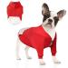 meioro Dog Hoodies Warm Dog Clothes Zipper Dog Clothes Cute Pet Hoodies (M Red) M Red