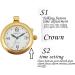 SHMIOU English Talking Watch for Women - Golden Pendant for Senior Blind, Analog Voice with Alarm and Date Output - Buy Online on GoSupps.com