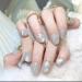 Temperament manicure handmade lucky five-petal flower manicure wearing a classic fashion short nails.(L)