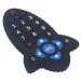 Baby Teething Toy Chewing Teether Rocket Shape Remote Control Design Food Grade Silicone for Infant