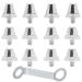 Football tunnels-12 pieces of soccer shoe spikes aluminum tunnels compatible metal replacement tunnels rugby stollen soccer tunnels for tunnel training