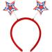hgnxa 4th July Hair Hoop Headwear for Independence Day Headband American Flags Head Boppers American Theme Independence Day Flag Bow Style - Buy Online on GoSupps.com