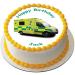 AMBULANCE EMERGENCY MEDICAL VEHICLE 7.5" PREMIUM Edible ICING Cake Topper D2 - Buy Online on GoSupps.com