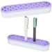 GORGECRAFT Sew Desktop Organizers Silicone Makeup Brush Holder Organizer Cosmetic Storage Box Multipurpose Make Up Brush Stand Painting Pen Holder Sewing Craft Tools for Stash and Store (Purple)