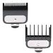 VRMETA Professional Hair Clipper Guards Guide Combs with Metal Clip Hair Clipper From 2 Cutting Lengths is 1 1/2 and 1/2 (1.5 and 4.5 mm), Fits Most Wahl Clippers Guide Combs (2 PCS (BLACK))