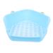 BESPORTBLE Box Rabbit Toilet Bunny Litter Pan Rabbit Bed Rabbit Corner Toilet Bunny Toilet Hamster Plastic Blue 33X29.5X14CM Blue