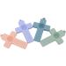 Vgeby Baby Bei ring Set - 4 Colorful Nuby Silicone Teething Rings for Infants with Tactile Training Features - Buy Online on GoSupps.com