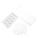 Housoutil 1 Set Eyelash Set White Makeup Tools Make up Fiber