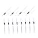 Healeved 24pcs Eyeliner Pencil Brown Eye Shadow Cosmetic Pencil Eye Makeup Drawing Pen White Wooden Pole