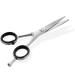 Bart shear 11.5 cm Otto Herder with one -sided toothing made of stainless stainless steel with unscrewed finger hooks and removable black finger rings