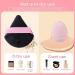 13 powder with black triangle pink finger powder puff set for everyday use makeup setting SHE103-13black - Buy Online on GoSupps.com