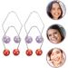 Baluue 2 Pairs Dimple Makers Cheeks Facial Dimple Trainer for Create a Beautiful Smile Natural Dimples Lift Portable Red Purple - Buy Online on GoSupps.com