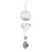 Chimes Bird Deterrents for Outside Reflective 3D Metal Hanging Wind Spinners with 360 Rotating Hook Mirror Surface Bird Scare Devices 3 Panel Wind Spinner
