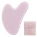 Gua Sha stones face Jade 100% natural stone Heart shape scratch massage tool for face eyes neck for skin care beauty and relaxation of the body muscles (pink)