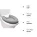 Soft Thicker Warmer Toilet Seat Cover with Snaps - Gray | Easy Installation & Cleaning - Buy Online on GoSupps.com