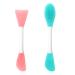 Face Mask Applicator 2 Pcs Reusable Silicone Facial Scrubber Brushes for Applying Skin Care Products Beauty Skincare Supplies Tool Massage Spatula for Clay Cream Gel Mask Mud Gentle Exfoliating