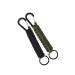 KongJies Paracord Carabiner for Car Key Bottle Camping Hiking Black Military Green 2 Pack
