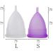 Reusable Menstrual Cup Set of 4 | Eco-Friendly Period Cups for Women 2 Small & 2 Large in Purple & White - Buy Online on GoSupps.com