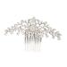 Ipetboom Hair Comb Crystal Headpiece Silver Crystal Hair Combs Accesorios Para Mujer Women Headpiece Silver Headpiece Prom Hair Accessories Rhinestone Comb Tiara Vintage Entrained Women's