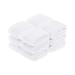 SUPERIOR Solid Egyptian Cotton Face Towel Set, 13 x 13, White, 6-Pieces
