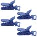 Pack of 4 pacifier clips clip pacifier chain bib clips plastic badge clips baby dummy pacifier clips (blue)