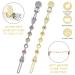 Shop Aolso Baby Pacifier Chain Clips - 2PC Silicone Holder for Boys & Girls - Stylish Bib-Compatible Accessories in Apricot/Gray - Buy Online on GoSupps.com