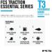 FCS T-3 Traction Pad in Black Charcoal - One Size | Top-rated Surfing Traction Pad - Buy Online on GoSupps.com