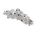 Voarge Wedding Hair Clip Rhinestone Bridal Hair Accessories Simulated Pearl Hair Clip Barrette Silver-Tone Flower Hair Piece for Women and Girls (black)