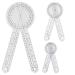 Jdeijfev 3-Piece Goniometer 6/8/12 Therapy Knife Tool Measuring Ruler 360 Degree Universal