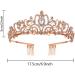 Elegant Rose Gold Wedding Tiara Crown - Crystal Rhinestone Bridal Princess Tiara with Comb for Wedding Prom & Birthday Parties - Buy Online on GoSupps.com